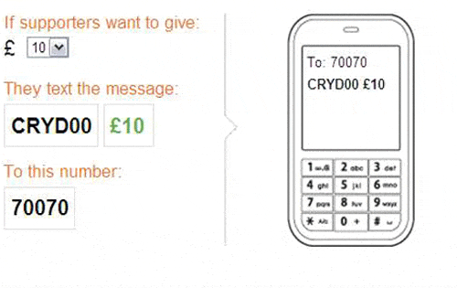 CRY-text-donation-system