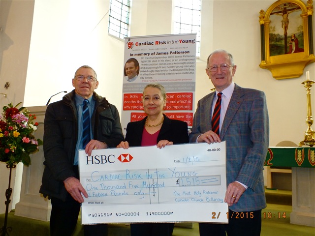 Charity choral concert cheque