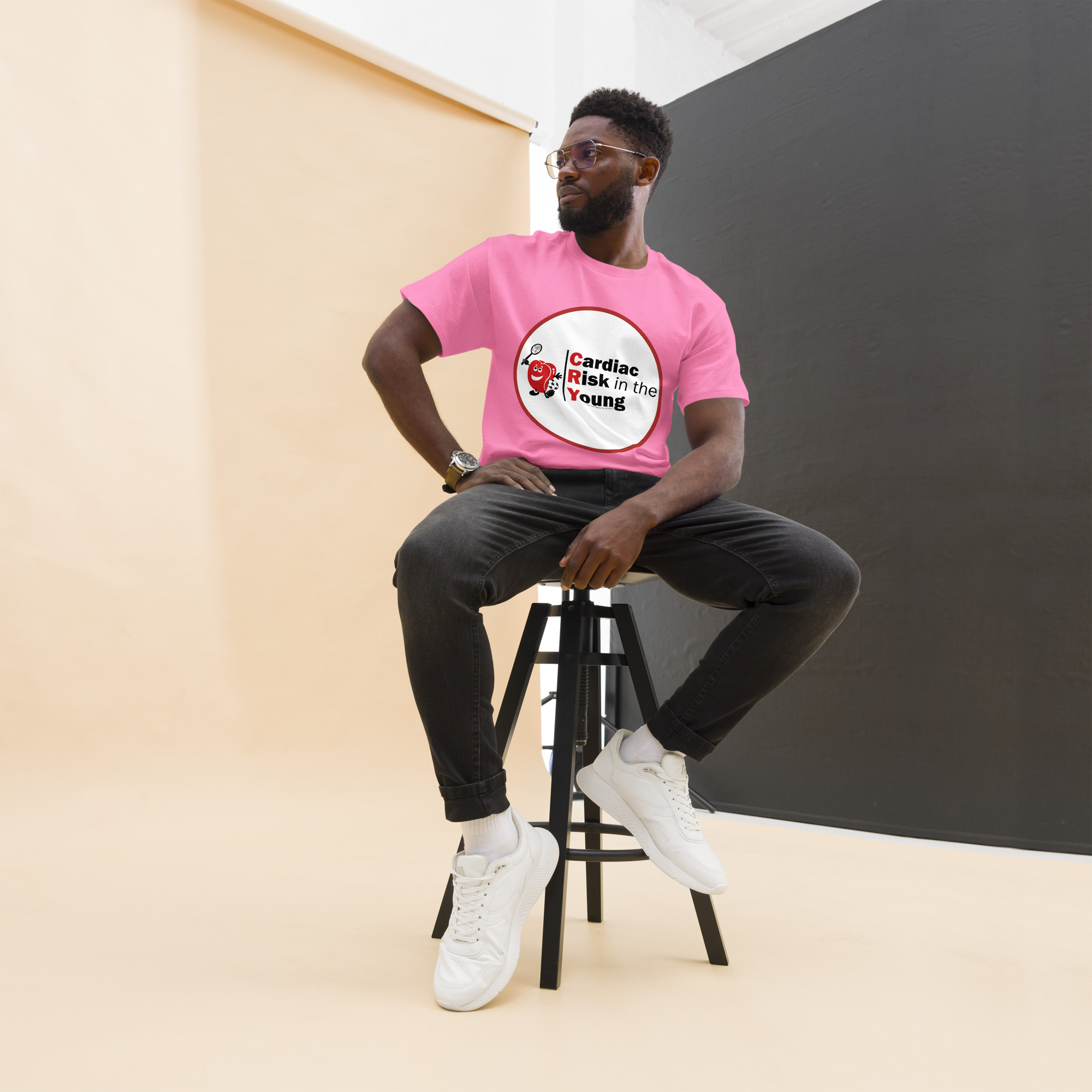 Front and Back Print CRY Logo Tee - Image 7