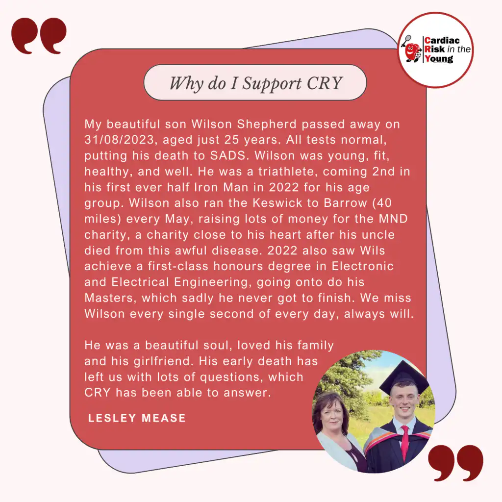 Lesley Mease in memory of Wilson Shepherd