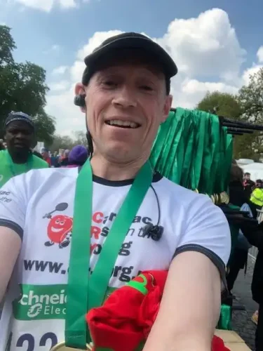 Medal at the finish, it was worth it, the training had paid-off!