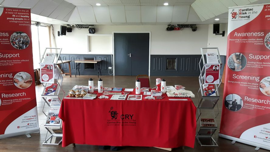 CRY Stand at Percy Park RFC 28 04 18