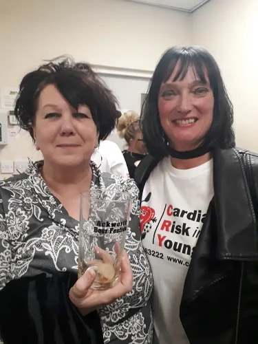 Carol and Joanne who helped with the raffle and bucket collecting
