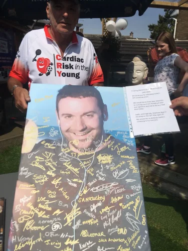 Chris Embling with signed canvas